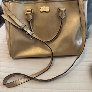 Michael Kors Metallic Gold Satchel